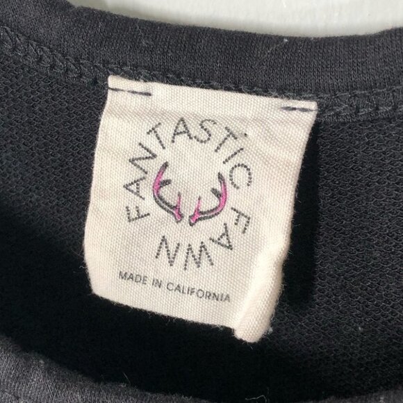 FANTASTIC Fawn Black Tank Shorts Romper Size Large - Picture 6 of 6